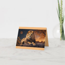 Cartão Leo Radiant Roar - Parabéns