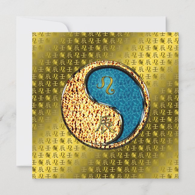 Cartão Leo & Water Dragon (Frente)