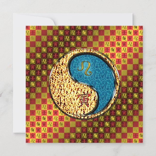 Cartão Leo & Water Tiger (Frente)