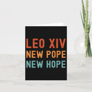 Cartão Leo Xiv Novo Papa Nova Esperança Retrô Cores Vinta