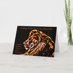 Cartão Leo Zodiac Birthday Greeting Card