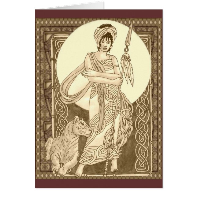 Cartão Leoa celta (Frente)