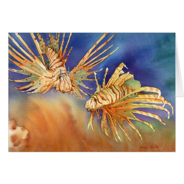 Cartão Leões do oceano (Frente horizontal)