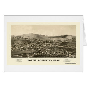 Cartão Leominster norte, mapa panorâmico das MÃES - 188