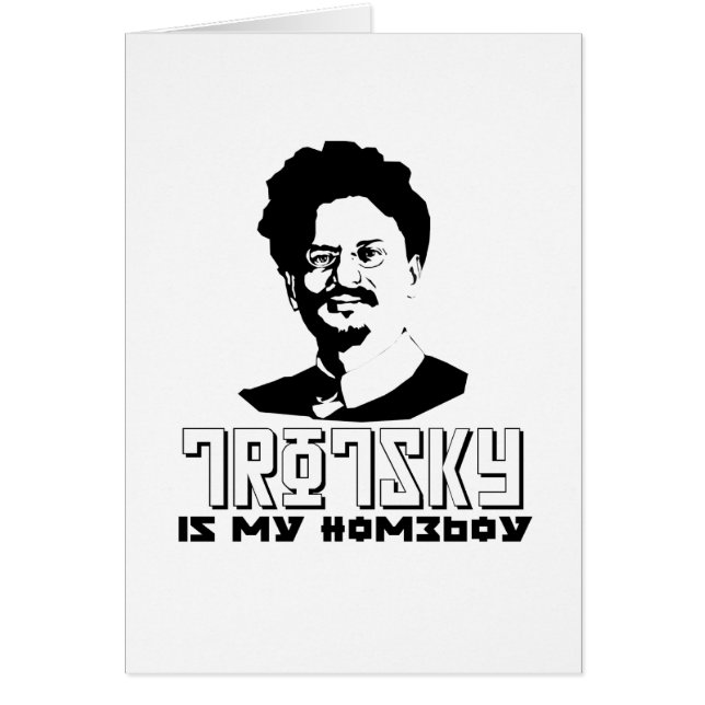 Cartão Leon Trotsky é meu ficar em casa (Frente)