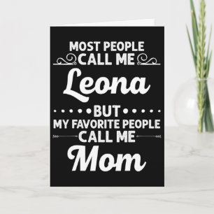 Cartão Leona Presente Nome Divertido Dia das Mães Persona