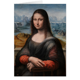 Cartão Leonardo da Vinci   Mona Lisa