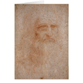 Cartão Leonardo Da Vinci, Presumido Autorretrato