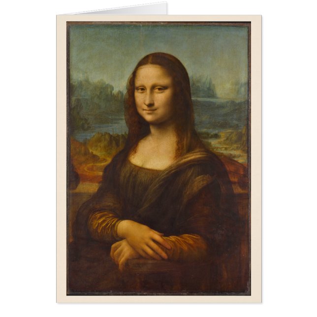 Cartão Leonardo da Vinci's Mona Lisa, Arte Renascentista (Frente)