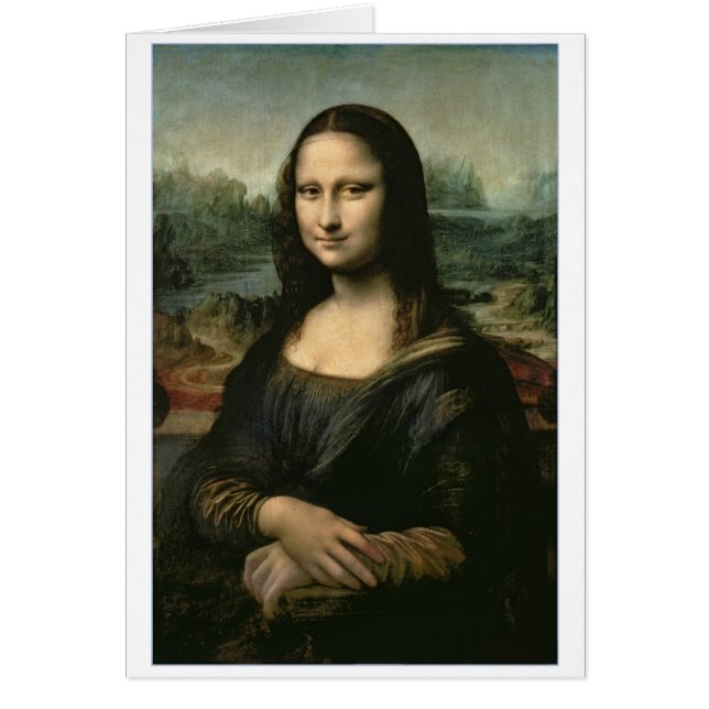 Cartão Leonardo Vinci | Mona Lisa, c.1503-6 (Frente)