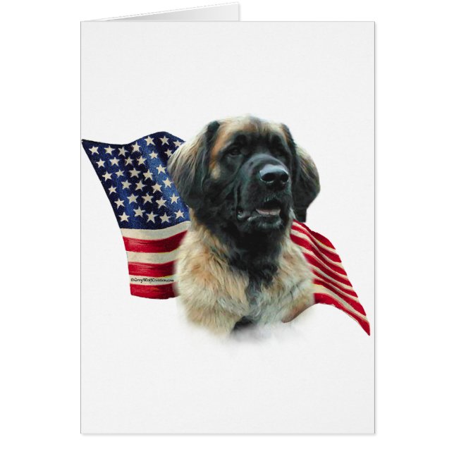 Cartão Leonberger Flag (Frente)