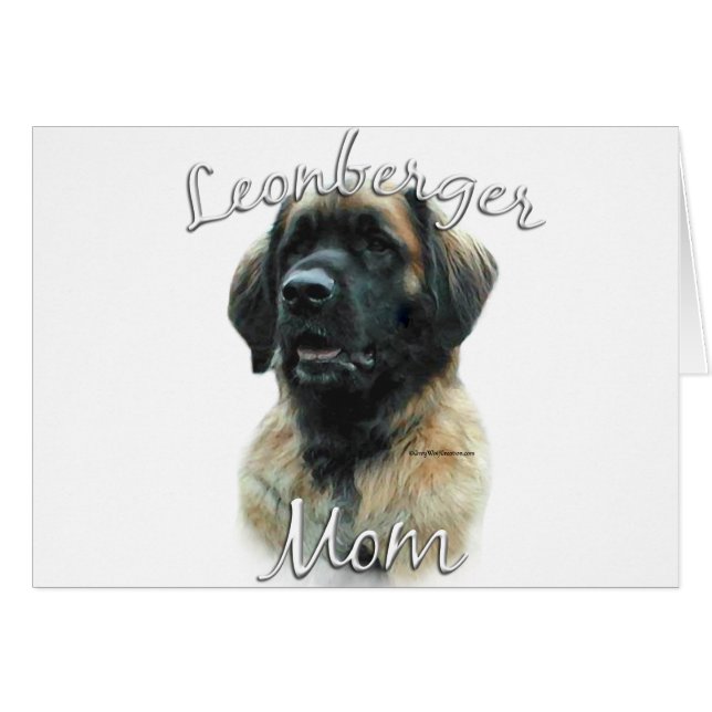 Cartão Leonberger Mãe 2 (Frente Horizontal)