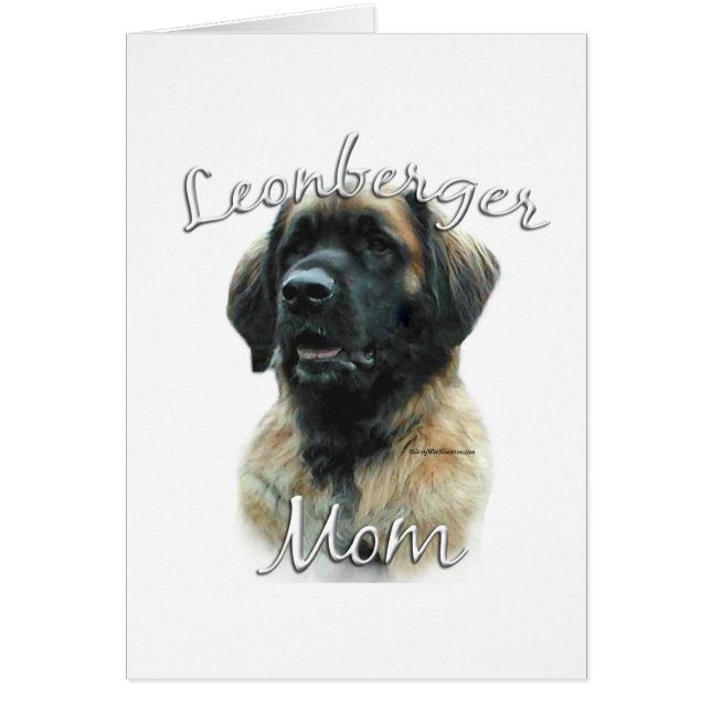 Cartão Leonberger Mãe 2 (Frente)