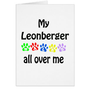 Cartão Leonberger Walks Design