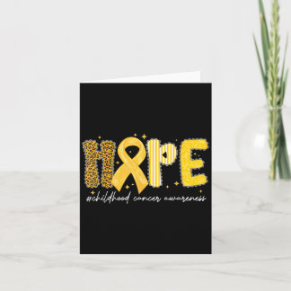 Cartão Leopard Hope Dourada Fita Cancer Awarenes