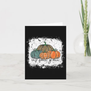 Cartão Leopard Pumpkin Outono Sua Queda Yall Ação de Graç