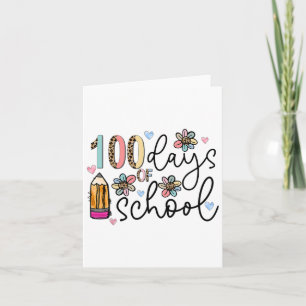 Cartão Leopardo: 100 Dias De Professores De Lápis De Ensi