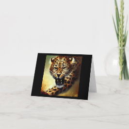 Cartão Leopardo (10) Gato selvagem