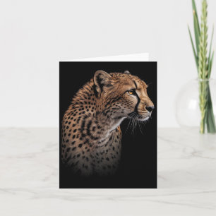 Cartão Leopardo Cheetah Tiger Lepard Face Lion Cat