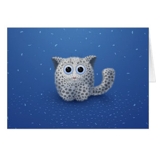 Cartão Leopardo de neve