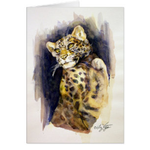 Cartão Leopardo de Neve
