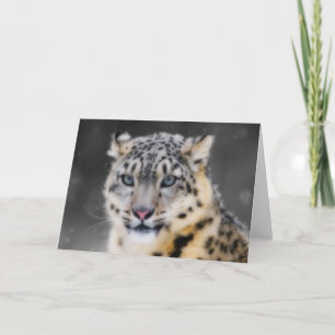 Cartão Leopardo de neve