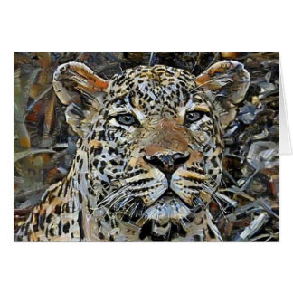 Cartão Leopardo eyed cinza