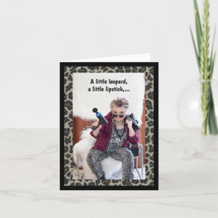 Cartão Leopardo, Lipstick, atitude humorística