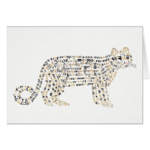 Cartão Leopardo Nublado do Mundo