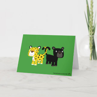 Cartão Leopardos de amor