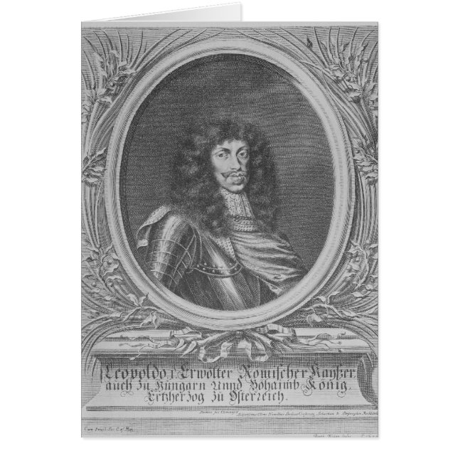 Cartão Leopold mim, imperador romano santamente (Frente)