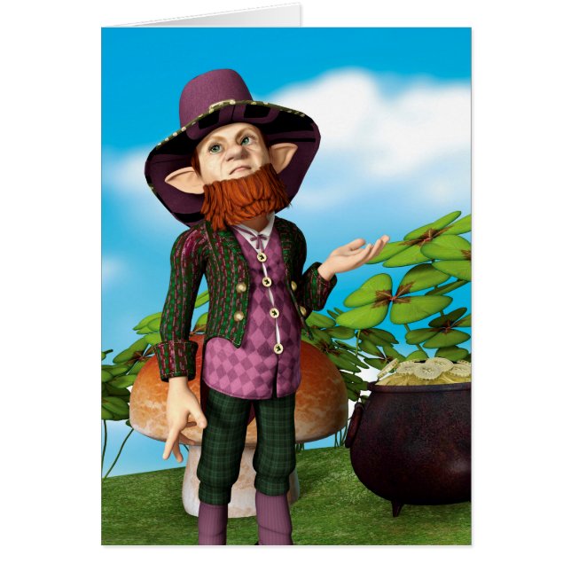 Cartão Leprechaun (Frente)