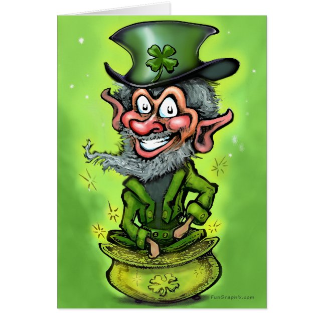Cartão Leprechaun (Frente)