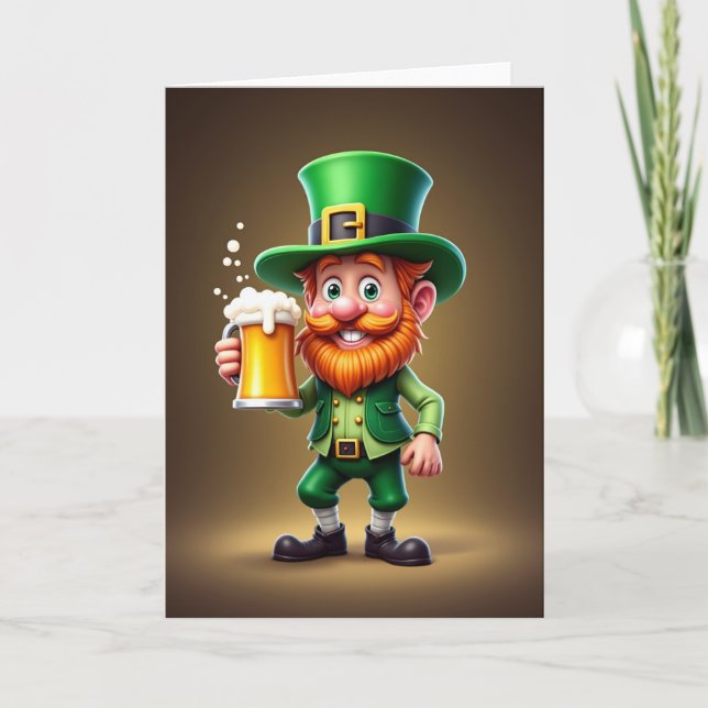 Cartão Leprechaun Fun Irish Card (Frente)