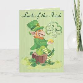 Cartão Leprechauun Saudações