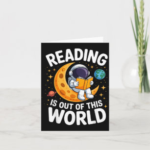 Cartão Ler é Fora deste Mundo Espaço Livros Divertidos