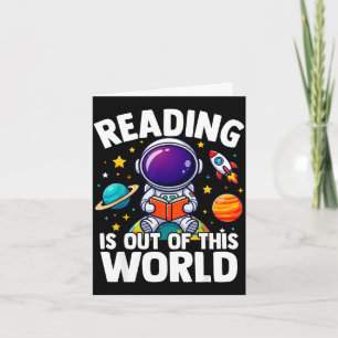 Cartão Ler é um livro engraçado e espacial fora deste mun