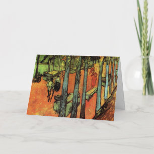 Cartão Les Alyscamps, Folhas de Outono por Vincent van Go