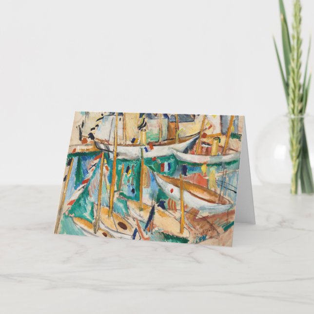 Cartão Les Bateaux | Raoul Dufy (Frente)