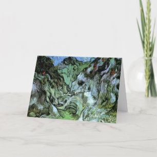 Cartão Les Peiroulets Ravine por Vincent van Gogh