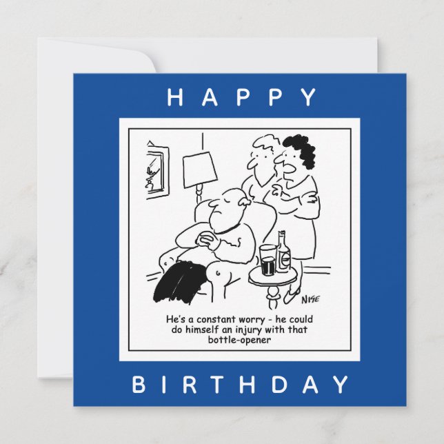 Cartão Lesão com Cartoon de Preocupação de abertura de Ga (Frente)