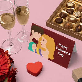 Cartão Lésbica Feliz Dia dos Namorados Duas Mulheres