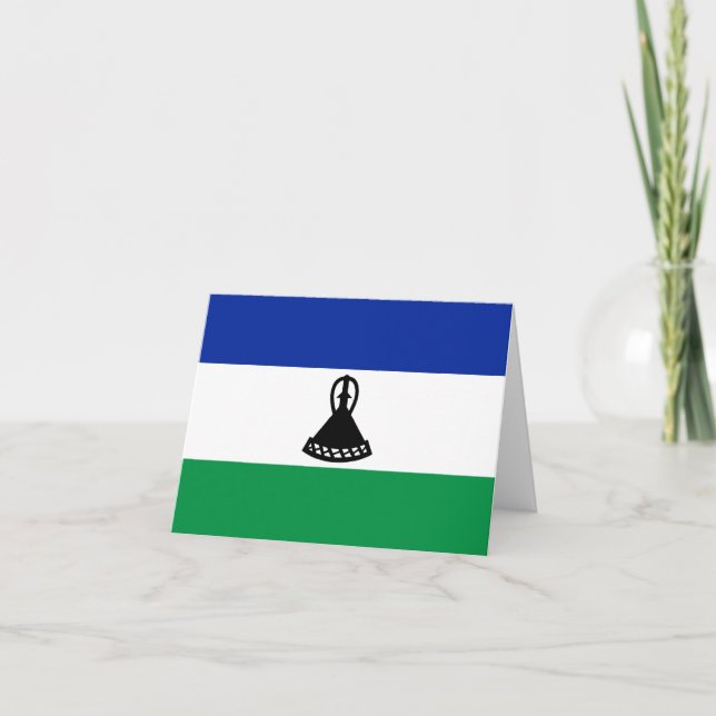 Cartão Lesoto Flag Notecard (Frente)