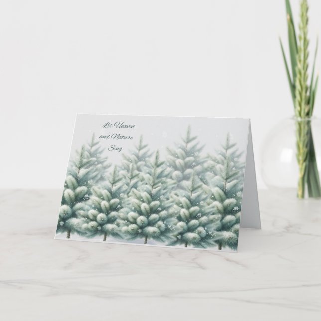 Cartão Let Heaven and Nature Sing Christmas Card (Frente)