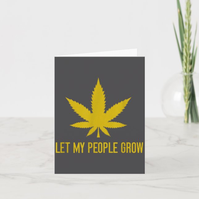 Cartão Let My People Grow Weed Plant Manager  (Frente)
