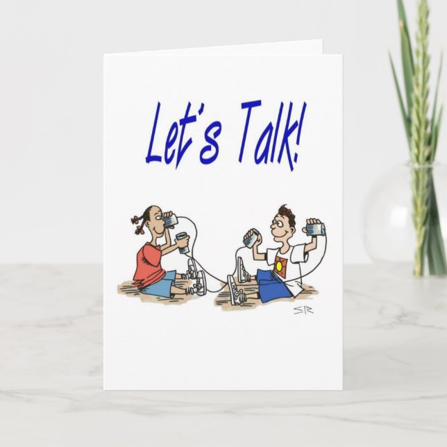 Cartão Let’s Talk greeting card (Frente)