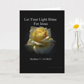 Cartão Let Your Light Shine Faith Card