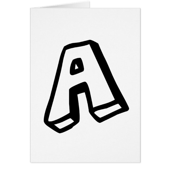 Cartão Letra "A" (Frente)