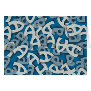 Cartão Letra A Azul