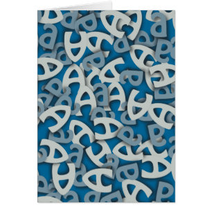 Cartão Letra A Azul